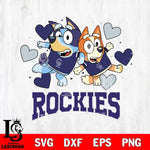 Colorado Rockies Bluey & Bingo 10 Svg Eps Dxf Png File, MLB svg, Digital Download, Instant Download