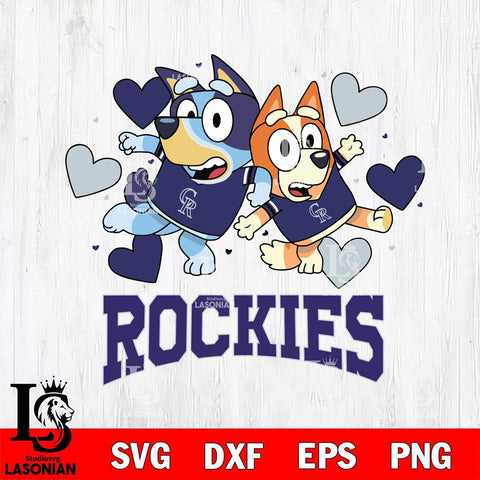 Colorado Rockies Bluey & Bingo 10 Svg Eps Dxf Png File, MLB svg, Digital Download, Instant Download