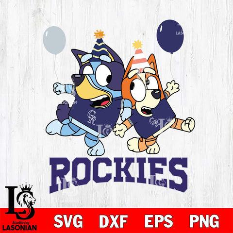 Colorado Rockies Bluey & Bingo 11 Svg Eps Dxf Png File, MLB svg, Digital Download, Instant Download