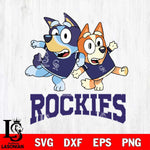 Colorado Rockies Bluey & Bingo 13 Svg Eps Dxf Png File, MLB svg, Digital Download, Instant Download