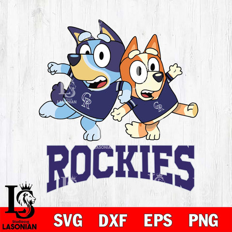 Colorado Rockies Bluey & Bingo 13 Svg Eps Dxf Png File, MLB svg, Digital Download, Instant Download