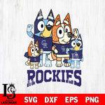 Colorado Rockies Bluey & Bingo 14 Svg Eps Dxf Png File, MLB svg, Digital Download, Instant Download