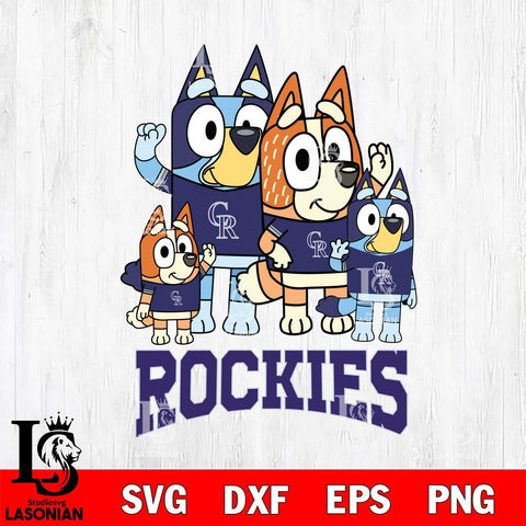 Colorado Rockies Bluey & Bingo 14 Svg Eps Dxf Png File, MLB svg, Digital Download, Instant Download