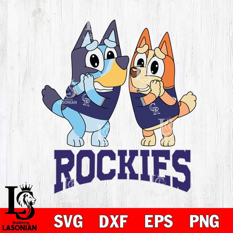 Colorado Rockies Bluey & Bingo 15 Svg Eps Dxf Png File, MLB svg, Digital Download, Instant Download