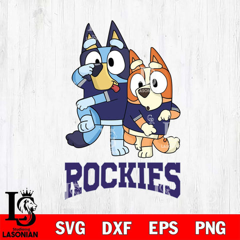 Colorado Rockies Bluey & Bingo 18 Svg Eps Dxf Png File, MLB svg, Digital Download, Instant Download