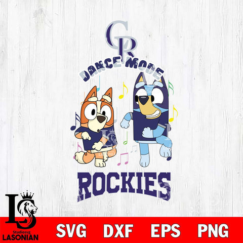 Colorado Rockies Bluey Bingo Svg Eps Dxf Png File, MLB svg, Digital Download, Instant Download
