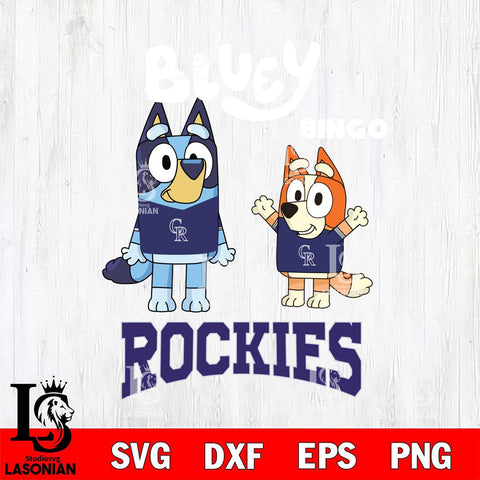 Colorado Rockies Bluey & Bingo 4 Svg Eps Dxf Png File, MLB svg, Digital Download, Instant Download