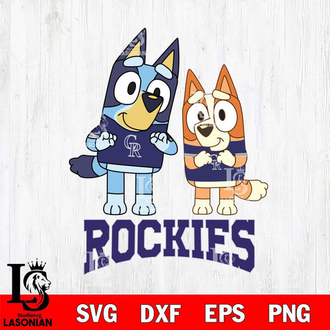 Colorado Rockies Bluey & Bingo 6 Svg Eps Dxf Png File, MLB svg, Digital Download, Instant Download
