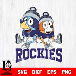 Colorado Rockies Bluey & Bingo 8 Svg Eps Dxf Png File, MLB svg, Digital Download, Instant Download