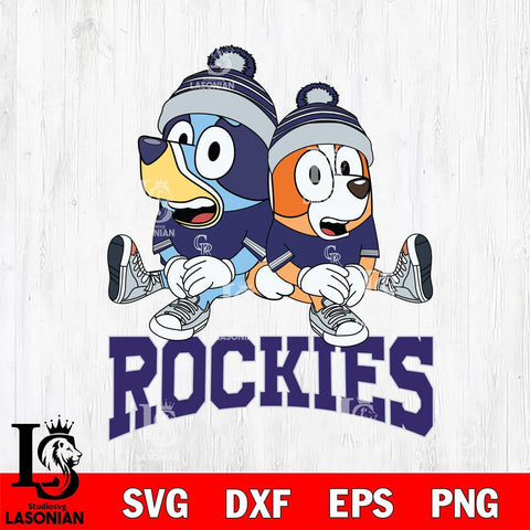 Colorado Rockies Bluey & Bingo 8 Svg Eps Dxf Png File, MLB svg, Digital Download, Instant Download