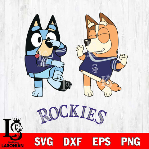 Colorado Rockies Bluey Chilli Sport Svg Eps Dxf Png File, Digital Download, Instant Download