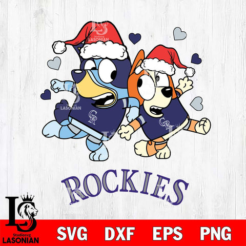 Colorado Rockies Bluey Christmas 2 Svg Eps Dxf Png File, Digital Download