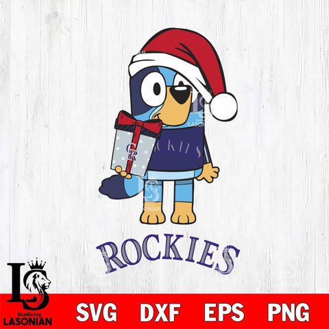 Colorado Rockies Bluey Christmas Svg Eps Dxf Png File, Digital Download