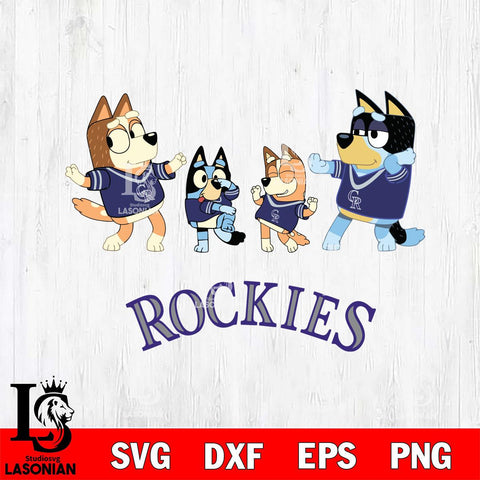 Colorado Rockies Bluey Dance Squats Svg Eps Dxf Png File, Digital Download, Instant Download
