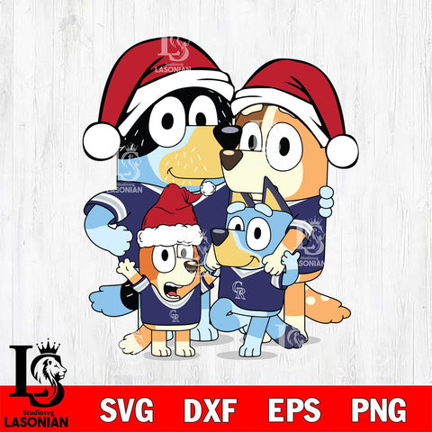 Colorado Rockies Bluey Family Christmas Svg Eps Dxf Png File, Digital Download, Instant Download