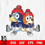 Colorado Rockies Bluey & Bingo Christmas Svg Eps Dxf Png File, Digital Download, Instant Download