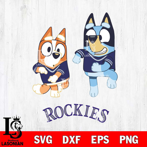 Colorado Rockies Bluey with Chilli Dance Svg Eps Dxf Png File, Digital Download, Instant Download