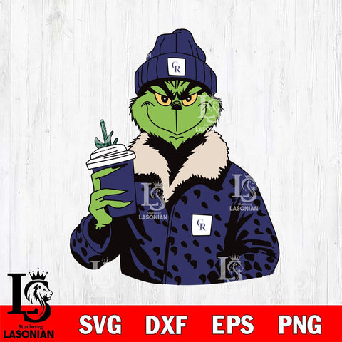 Colorado Rockies Boujee Grinch 12 Svg Eps Dxf Png File, Digital Download, Instant Download