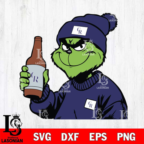 Colorado Rockies Boujee Grinch 5 Svg Eps Dxf Png File, Digital Download, Instant Download