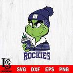 Colorado Rockies Boujee Grinch Christmas Cut Files Cricut, Svg Dxf Eps Png file , Silhouette