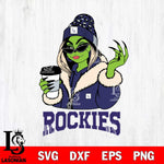 Colorado Rockies Boujee Grinch Girls Christmas Cut Files Cricut, Svg Dxf Eps Png file , Silhouette