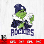 Colorado Rockies Boujee Grinch Leopard Christmas Cut Files Cricut, Svg Dxf Eps Png file , Silhouette