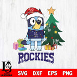 Colorado Rockies Christmas Bluey Tree Sport Cricut , Christmas Svg , Bluey svg , Digital Download, dxf eps png pdf file