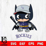 Colorado Rockies Cute Batman MLB Svg Eps Dxf Png File,MLB File Cut ,Baseball Digital Download , Instant Download, Cut Svg Files