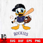 Colorado Rockies Donald Duck Baseball Svg Eps Dxf Png File,MLB File Cut ,Baseball Digital Download , Instant Download, Svg Files