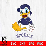 Colorado Rockies Donald Duck Baseball hat Svg Eps Dxf Png File,MLB File Cut ,Baseball Digital Download , Instant Download, Svg Files