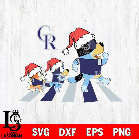Colorado Rockies Family Bluey Walking Christmas Svg Eps Dxf Png File, Digital Download, Instant Download