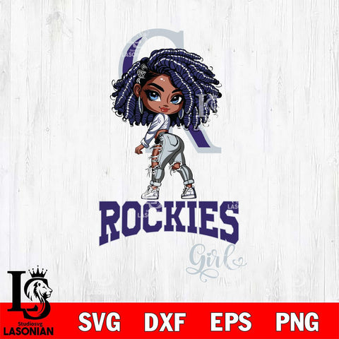 Colorado Rockies Fan Girl Svg Eps Dxf Png File, Digital Download, Instant Download