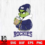 Colorado Rockies Grinch Bougie Christmas Cut Files Cricut, Svg Dxf Eps Png file , Silhouette