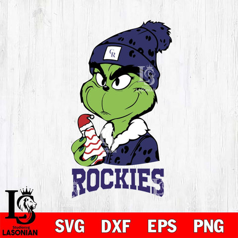 Colorado Rockies Grinch Tree Cake Svg Eps Dxf Png File, Digital Download, Instant Download