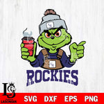 Colorado Rockies Grinch with coffee Svg Eps Dxf Png File, Digital Download, Instant Download
