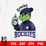 Colorado Rockies Grinchy Bougie Christmas Cut Files Cricut, Svg Dxf Eps Png file , Silhouette