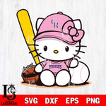 Colorado Rockies Hello Kitty Pink Baseball8 Svg Eps Dxf Png File, MLB svg, Digital Download, Instant Download