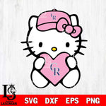 Colorado Rockies Hello Kitty Pink Baseball 4 Svg Eps Dxf Png File, MLB svg, Digital Download, Instant Download