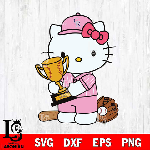 Colorado Rockies Hello Kitty Pink Champion SVG DXF EPS PNG FILE, MLB File Cut,Hello Kitty Digital Download,Instant Download, Silhouette