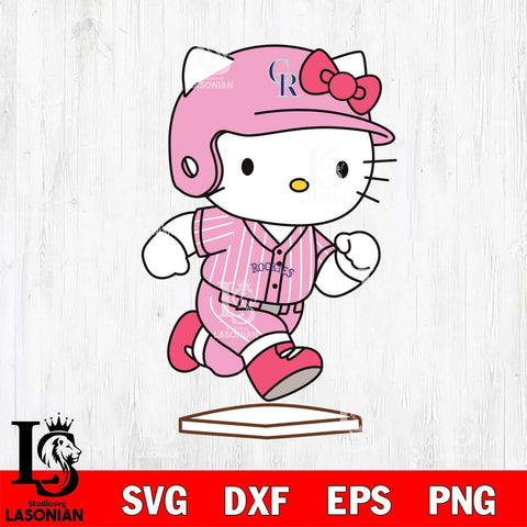 Colorado Rockies Hello Kitty slide base SVG DXF EPS PNG FILE, MLB File Cut,Hello Kitty Digital Download,Instant Download, Silhouette
