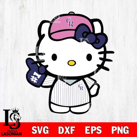 Colorado Rockies Hello Kitty sport 10 Svg Eps Dxf Png File, Digital Download, Instant Download