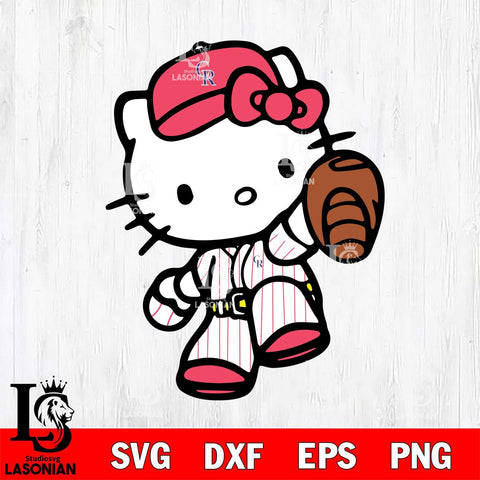 Colorado Rockies Hello Kitty sport 3 Svg Eps Dxf Png File, Digital Download, Instant Download