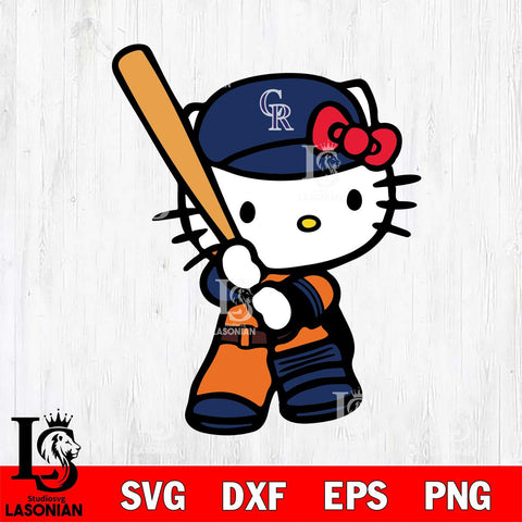 Colorado Rockies Hello Kitty sport Svg Eps Dxf Png File, Digital Download, Instant Download