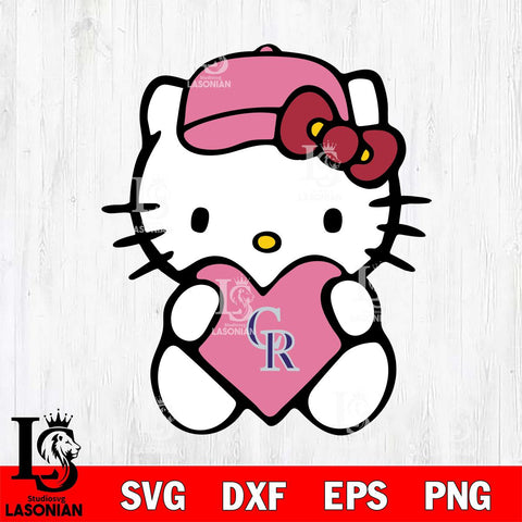 Colorado Rockies Hello Kitty sport 5 Svg Eps Dxf Png File, Digital Download, Instant Download