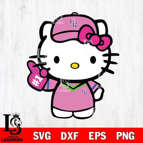 Colorado Rockies Hello Kitty sport 7 Svg Eps Dxf Png File, Digital Download, Instant Download