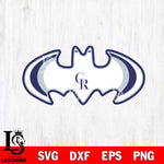 Colorado Rockies Logo Batman MLB Svg Eps Dxf Png File,MLB File Cut ,Baseball Digital Download , Instant Download, Cut Svg Files