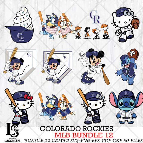 Colorado Rockies MLB Bundle 12 Svg Eps Dxf Png File, Digital Download, Instant Download