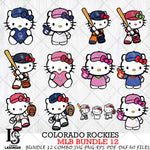 Colorado Rockies MLB Bundle 12 Svg Eps Dxf Png File, Digital Download, Instant Download