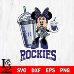 Colorado Rockies Minnie Mouse Fan And Coffee Svg Eps Dxf Png File, Digital Download, Instant Download