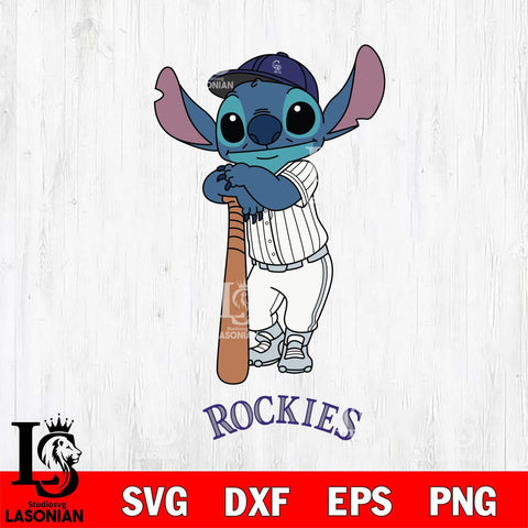 Colorado Rockies Stitch Baseball bat SVG DXF EPS PNG FILE, MLB File Cut, Digital Download,Instant Download, Silhouette, Stitch Cricut